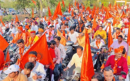 हिंदू नववर्ष पर कोटा में निकली विशाल वाहन रैली