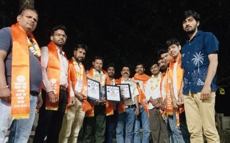 रुद्र सेना बैठक में पदाधिकारियों को सर्टिफिकेट वितरण, गौ सेवा का लिया संकल्प