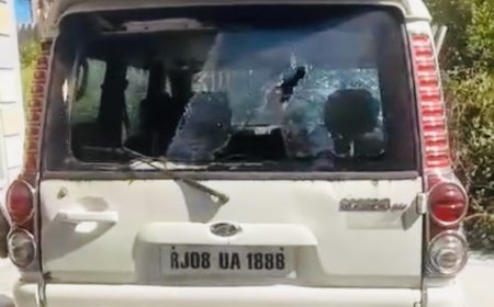 कोटा- मोबाईल की बकाया रकम के झगड़े में कार पर हमला, 5-6 लोगों ने की स्कॉर्पियो में तोड़फोड़