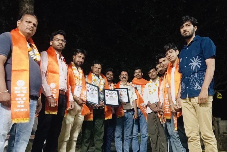 रुद्र सेना बैठक में पदाधिकारियों को सर्टिफिकेट वितरण, गौ सेवा का लिया संकल्प