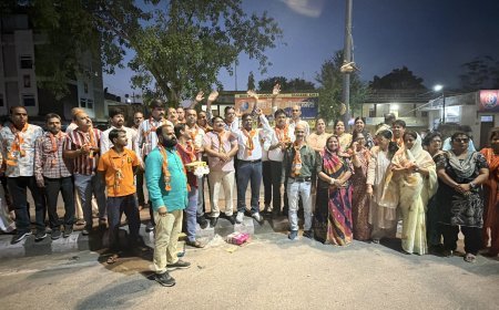 कोटा- भाजपा की जीत पर जश्न, कार्यकर्ताओं ने की आतिशबाजी