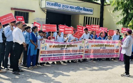 सरकारी स्कूलों में प्रवेश बढ़ाने के लिए निकाली रैली, शिक्षा सहकारी और स्काउट-गाइड ने जगाई अलख