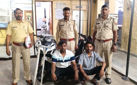 कोटा: एमबीएस अस्पताल में थार में तोड़फोड़ करने वाले दो आरोपी गिरफ्तार, दो बाइक भी जब्त