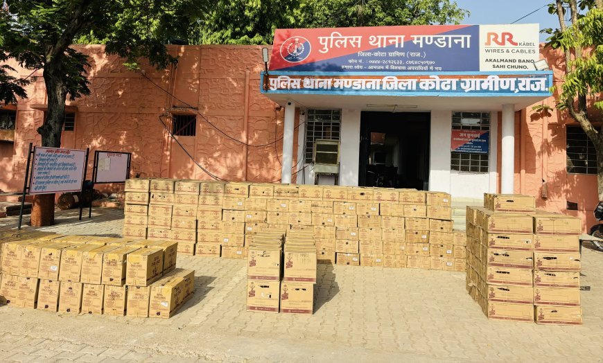 कोटा: गुजरात भेजी जा रही 539 पेटी अवैध शराब जब्त, ट्रकों के गुप्त बॉक्स में छिपाकर कर रहे थे तस्करी, जीपीएस लोकेशन के जरिए संचालित किया जा रहा था तस्करी का नेटवर्क