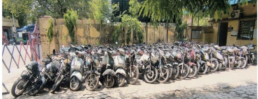 कोटा पुलिस ने 214 जब्त वाहनों की कराई नीलामी, 16.15 लाख रुपए का मिला राजस्व