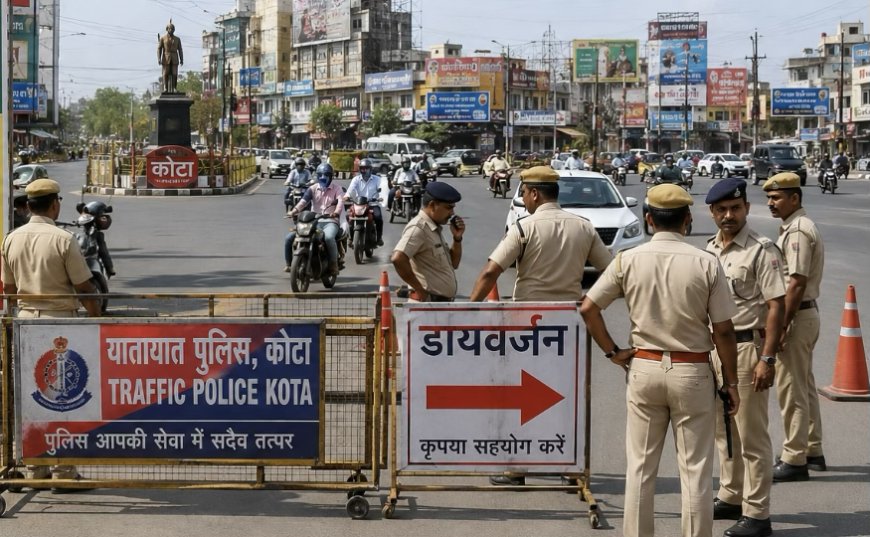 कोटा: कल प्रदर्शन के दौरान ऐसी रहेगी शहर की ट्रैफिक व्यवस्था, पुलिस ने जारी किया डायवर्जन प्लान