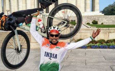 6000 किमी की ट्रांसएम बाइक रेस पूरी कर कोटा के नितिन ने रचा इतिहास, अमेरिका में दुनिया की सबसे कठिन सेल्फ-सपोर्टेड अल्ट्रा एंड्योरेंस साइक्लिंग पूरी की