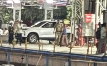 कोटा: यात्रियों के बीच रेलवे प्लेटफॉर्म पर पहुंची आरपीएफ की गाड़ी, मची अफरा-तफरी