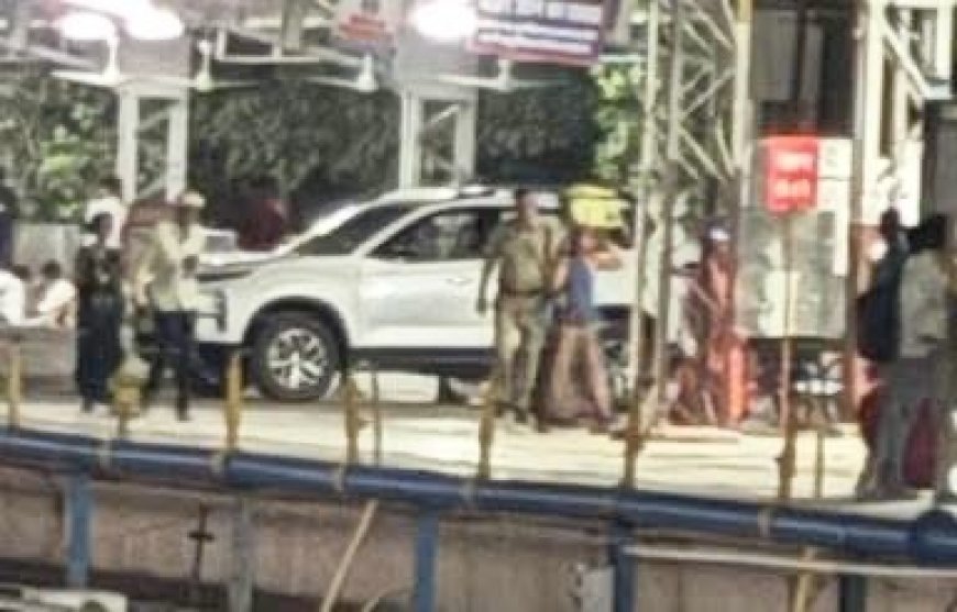 कोटा: यात्रियों के बीच रेलवे प्लेटफॉर्म पर पहुंची आरपीएफ की गाड़ी, मची अफरा-तफरी