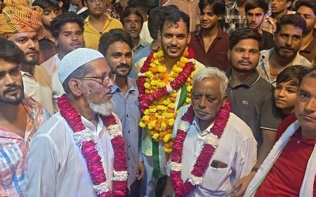 कोटा: वार्ड 13 में डेढ़ दर्जन स्थानों पर हुआ कांग्रेस प्रत्याशी फैजल बेग का स्वागत